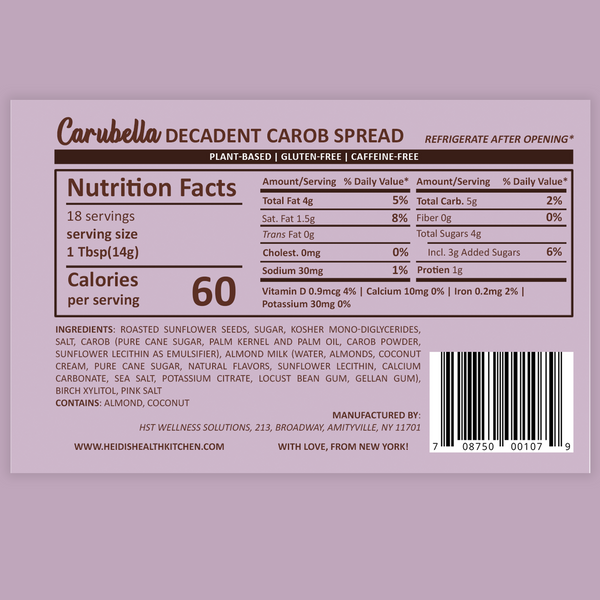 CARUBELLA Decadent Carob Spread, SHIPS 5/20